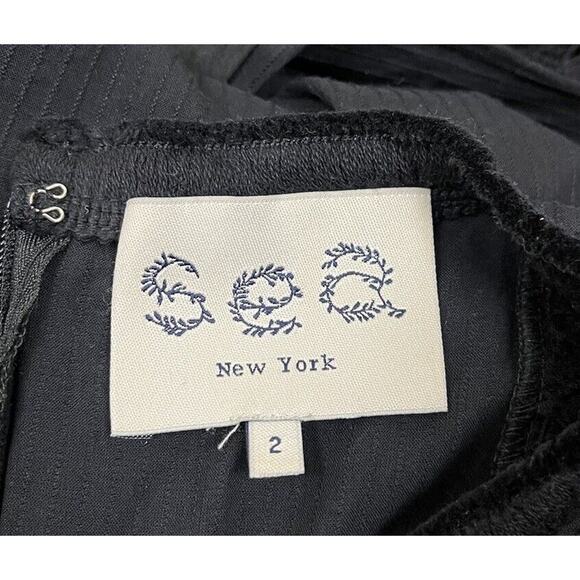 Sea New York Black Embroidered Lace Overlay Maxi Dress Sleeveless Slits Size 2 - Picture 7 of 8